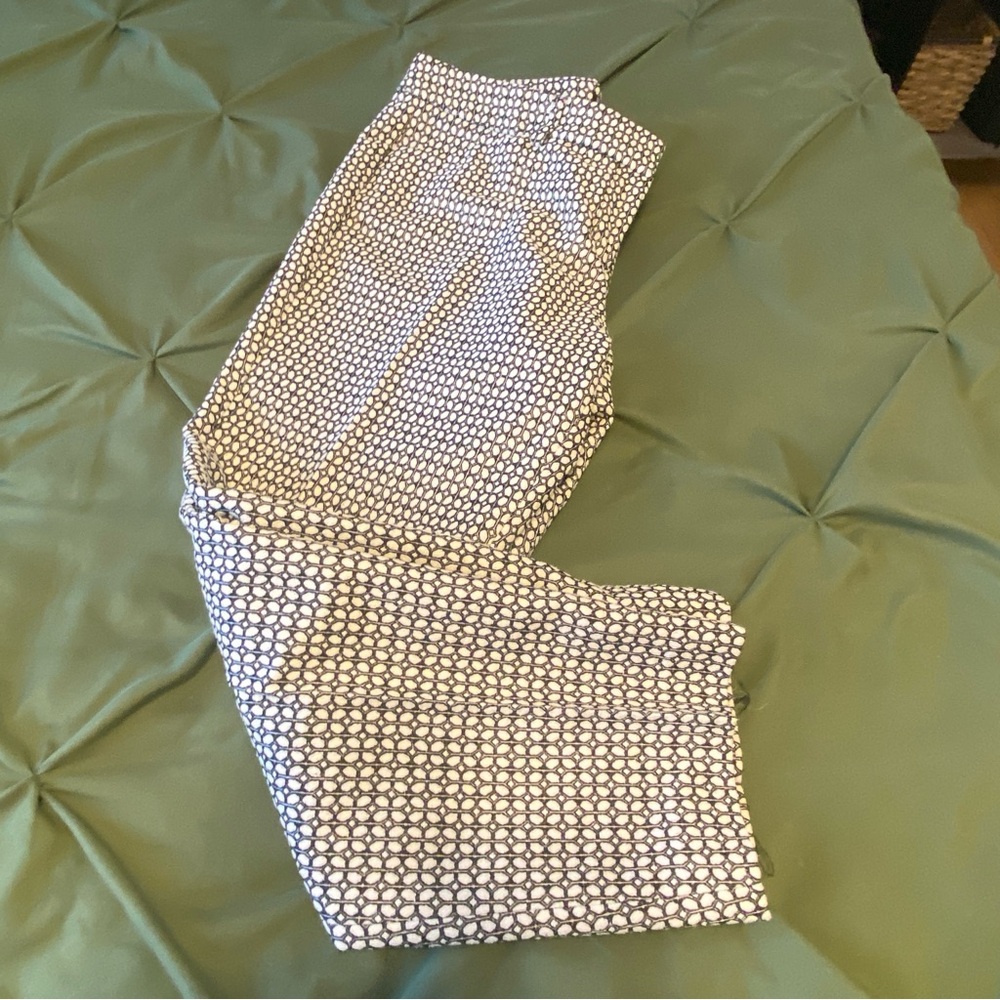 Express Black and White Cropped Pants